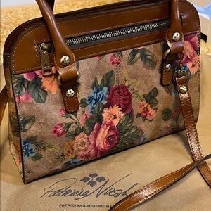 Patricia Nash Floral Crossbody Bag - Brown and Multicolor
